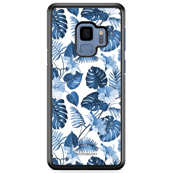 Bjornberry Skal Samsung Galaxy A8 (2018) - Blå Blommor
