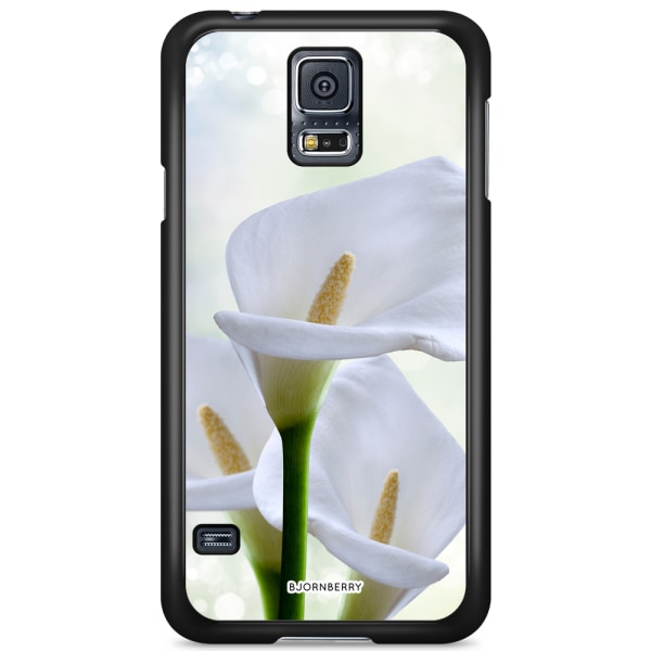 Bjornberry Skal Samsung Galaxy S5/S5 NEO - Vit Blomma