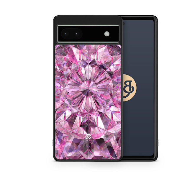 Bjornberry Skal Google Pixel 6a - Rosa Kristaller
