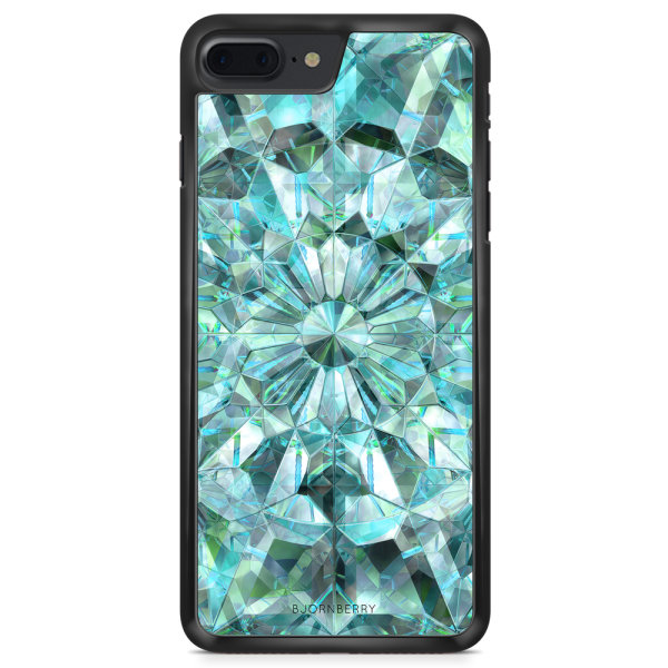 Bjornberry Skal iPhone 8 Plus - Gröna Kristaller