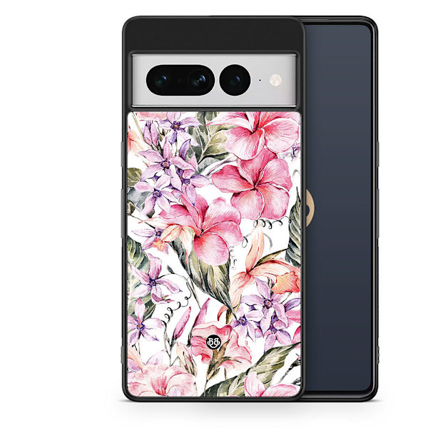 Bjornberry Skal Google Pixel 7 Pro - Vattenfärg Blommor