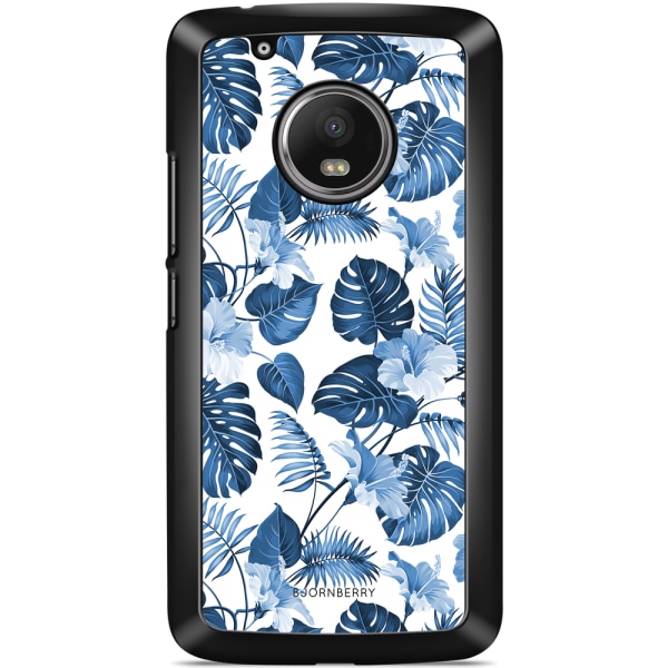 Bjornberry Skal Moto G5 Plus - Blå Blommor