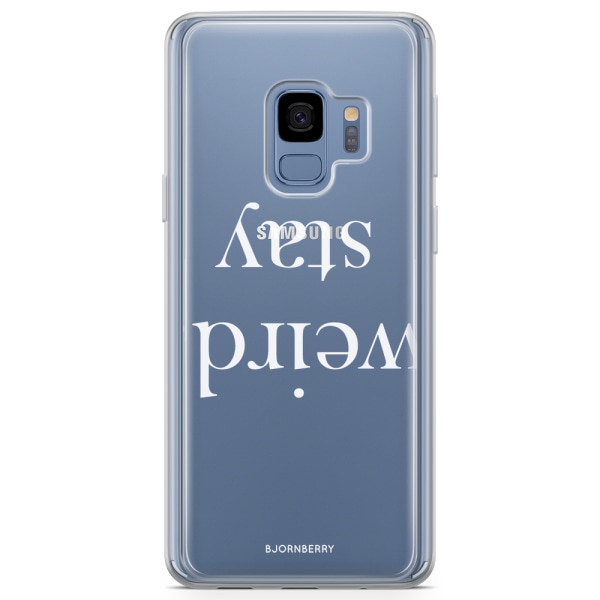 Bjornberry Skal Hybrid Samsung Galaxy S9 - STAY WEIRD Vit