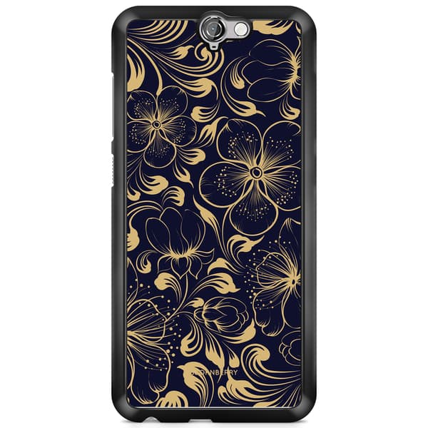 Bjornberry Skal HTC One A9 - Mörkblå Blommor