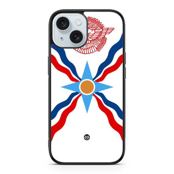 Bjornberry Skal iPhone 15 - Assyriska flaggan