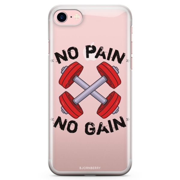 Bjornberry iPhone 7 TPU Skal - No Pain No Gain