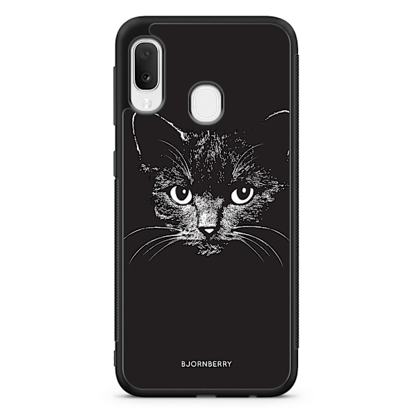 Bjornberry Skal Samsung Galaxy A20e - Svart/Vit Katt