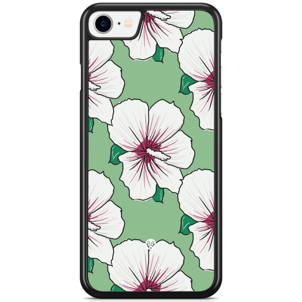 Bjornberry Skal iPhone 7 - Gräddvita Blommor