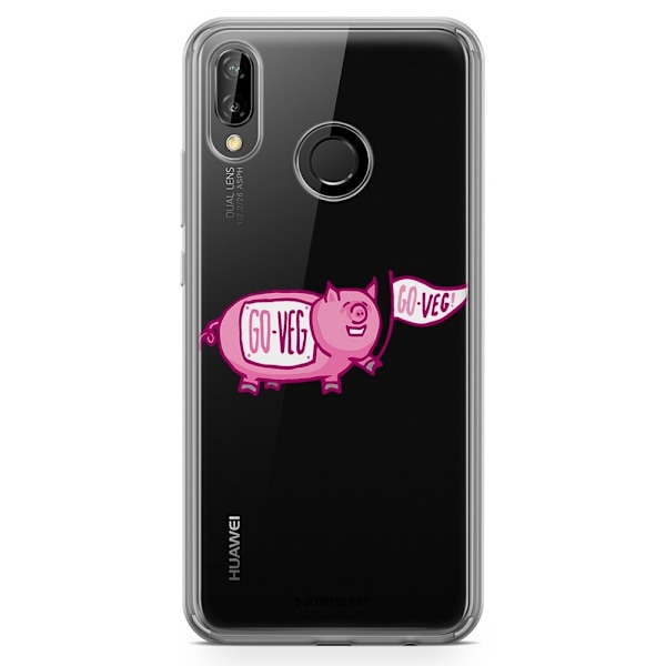 Bjornberry Hybrid Skal Huawei P20 Lite - Rosa Gris