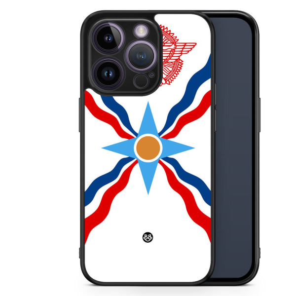 Bjornberry Skal iPhone 14 Pro -Assyriska flaggan
