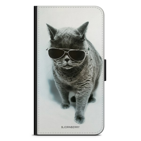 Bjornberry Plånboksfodral iPhone 13 Mini - Katt Glasögon