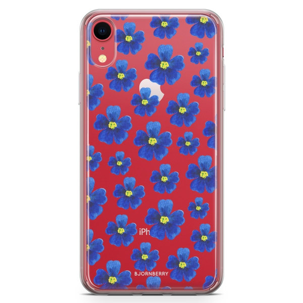 Bjornberry Hybrid Skal iPhone XR  - Blå Blommor