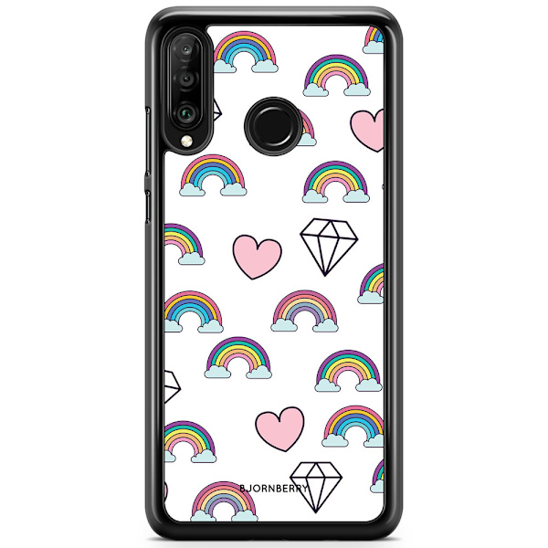 Bjornberry Hårdskal Huawei P30 Lite - Regnbågar Diamanter