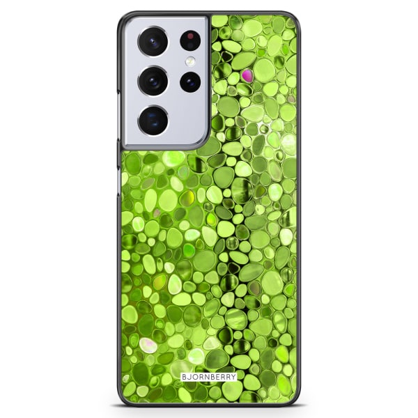 Bjornberry Skal Samsung Galaxy S21 Ultra - Stained Glass Grön