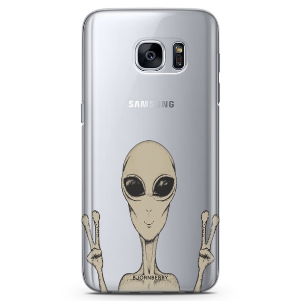 Bjornberry Samsung Galaxy S7 Edge TPU Skal -Peace Alien