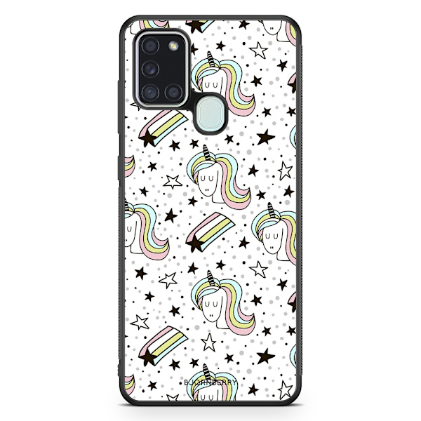Bjornberry Skal Samsung Galaxy A21s - Mönster Enhörning