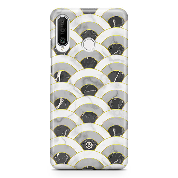 Bjornberry Huawei P30 Lite Premiumskal - Marble Wave Dark