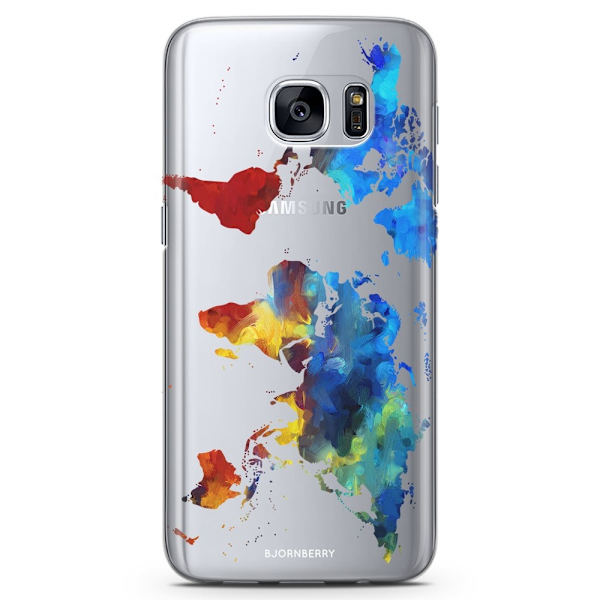 Bjornberry Samsung Galaxy S6 TPU Skal - Världskarta