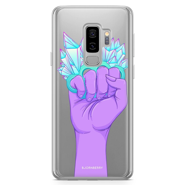 Bjornberry Skal Hybrid Samsung Galaxy S9+ - Kristaller & Hand