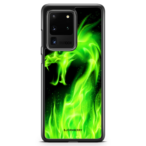 Bjornberry Skal Samsung Galaxy S20 Ultra - Grön Flames Dragon