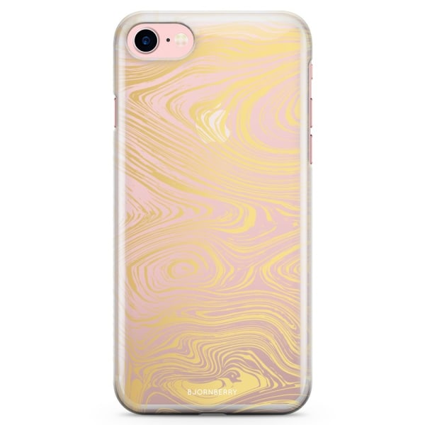 Bjornberry iPhone 7 TPU Skal - Guld Marmor