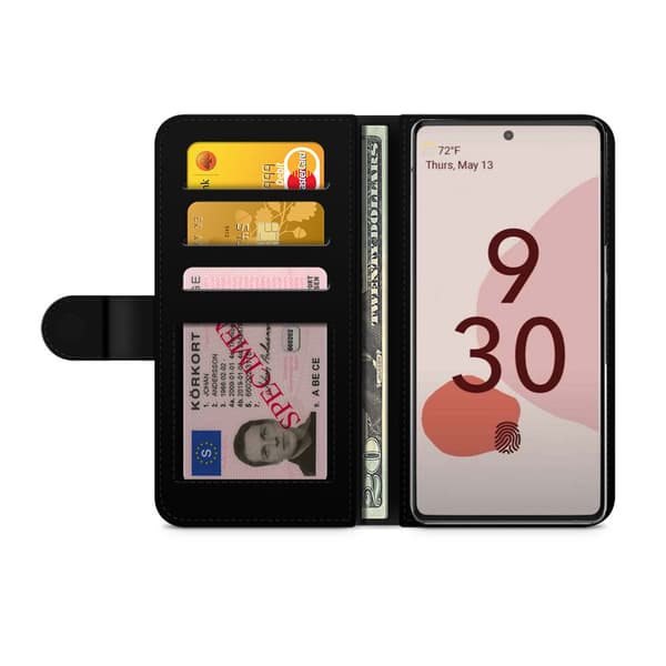 Bjornberry Plånboksfodral Google Pixel 6 - Guld Blommor