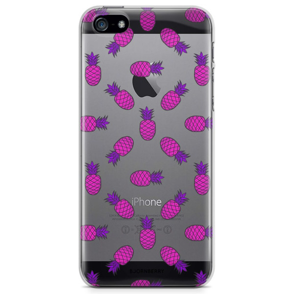 Bjornberry iPhone 5/5S/SE TPU Skal - Rosa Ananas