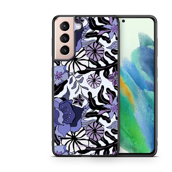 Bjornberry Skal Samsung Galaxy S21 FE 5G - Lila Blommor