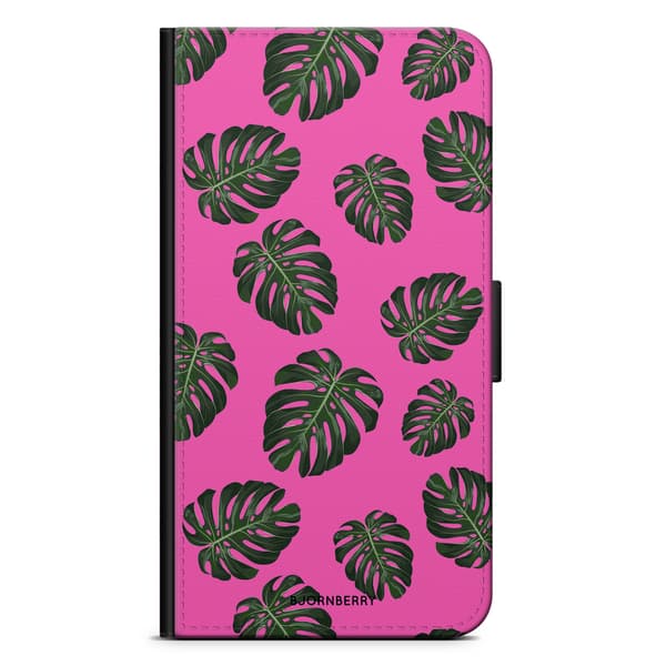 Bjornberry Plånboksfodral iPhone 8 Plus - Monstera Rosa