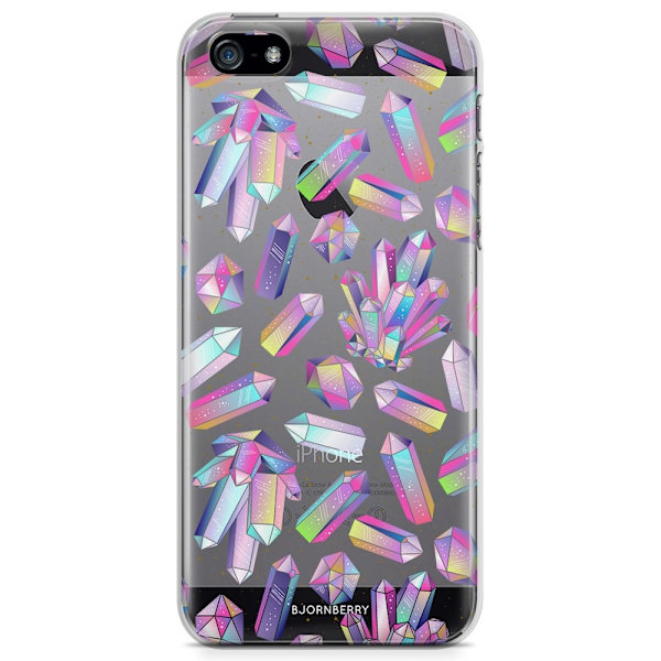Bjornberry iPhone 5/5S/SE TPU Skal - Kristaller Regnbåge