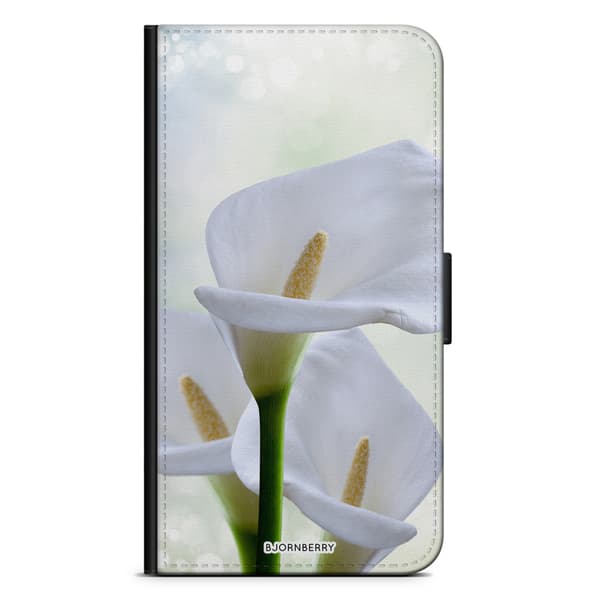 Bjornberry Plånboksfodral Sony Xperia X - Vit Blomma