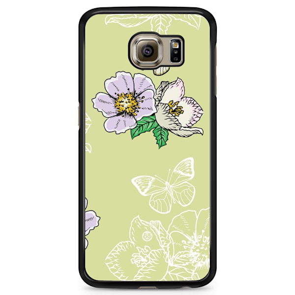 Bjornberry Skal Samsung Galaxy S6 Edge - Fjärilsblomma