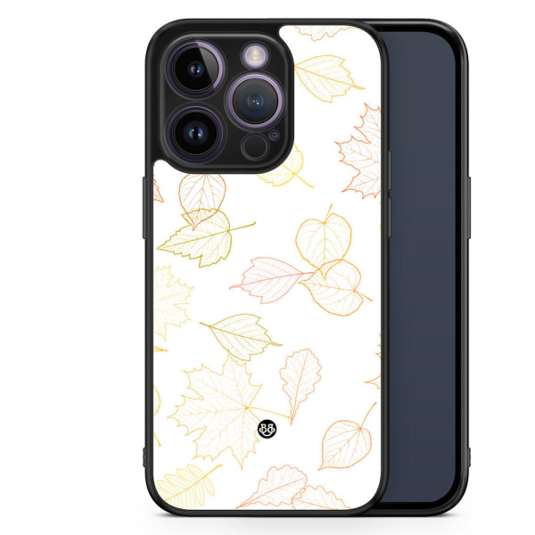 Bjornberry Skal iPhone 14 Pro -White and Leaves