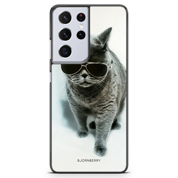 Bjornberry Skal Samsung Galaxy S21 Ultra - Katt Glasögon