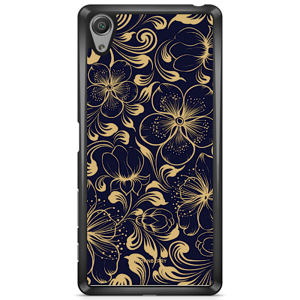 Bjornberry Skal Sony Xperia XA1 - Mörkblå Blommor