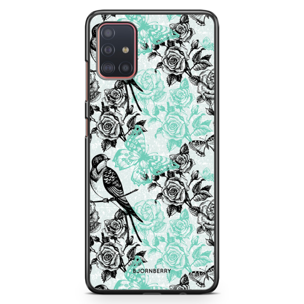 Bjornberry Skal Samsung Galaxy A51 - Fåglar & Rosor