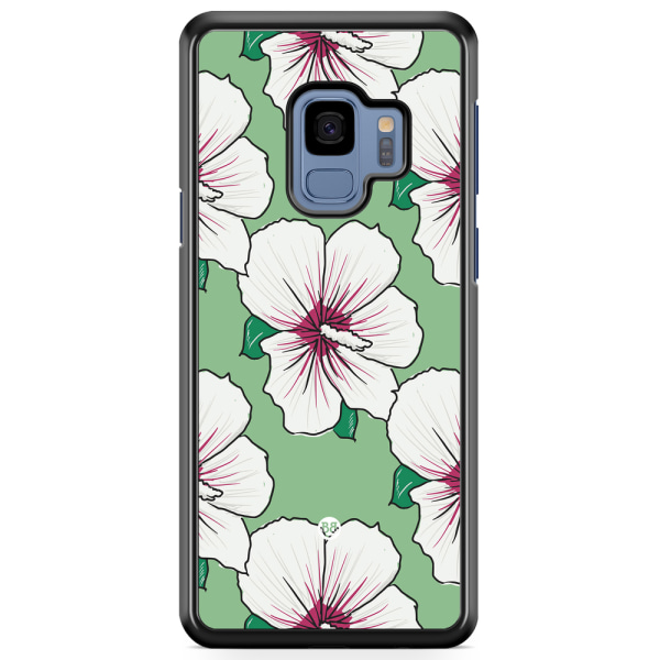 Bjornberry Skal Samsung Galaxy S9 - Gräddvita Blommor