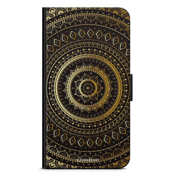 Bjornberry Plånboksfodral iPhone 12 Pro - Guld Mandala