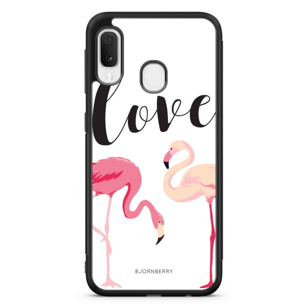 Bjornberry Skal Samsung Galaxy A20e - Love Flamingo
