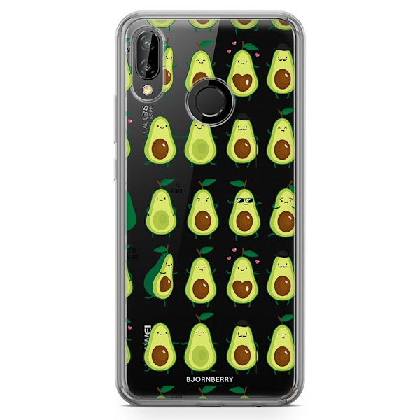 Bjornberry Hybrid Skal Huawei P20 Lite - Avocado Mönster