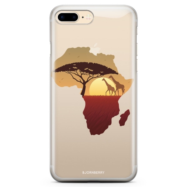 Bjornberry iPhone 7 Plus TPU Skal - Afrika Svart