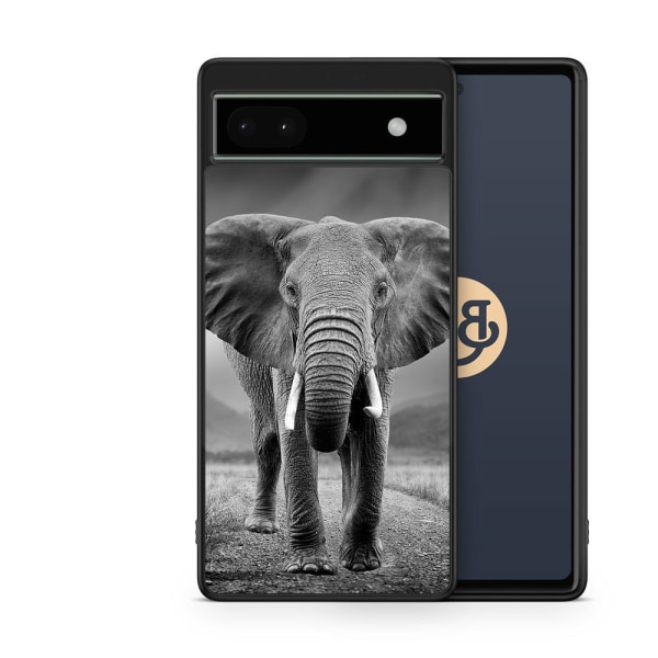 Bjornberry Skal Google Pixel 6a - Svart/vit Elefant