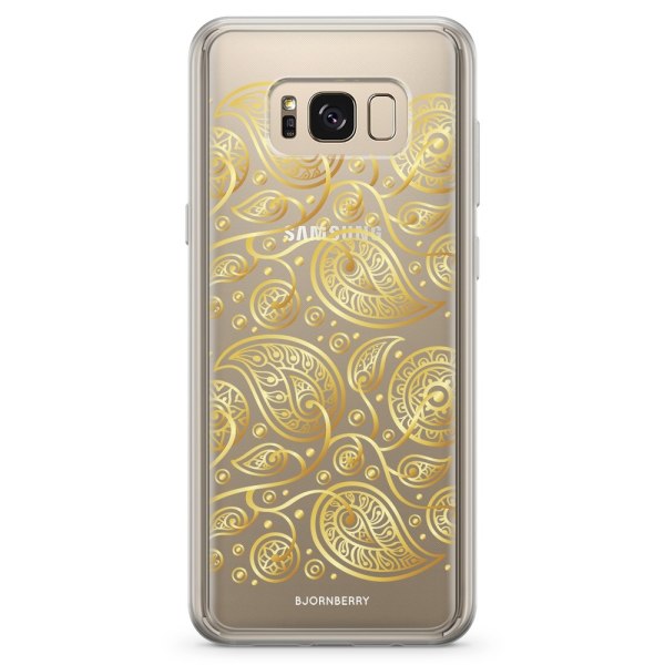 Bjornberry Skal Hybrid Samsung Galaxy S8 - Guld Blommor
