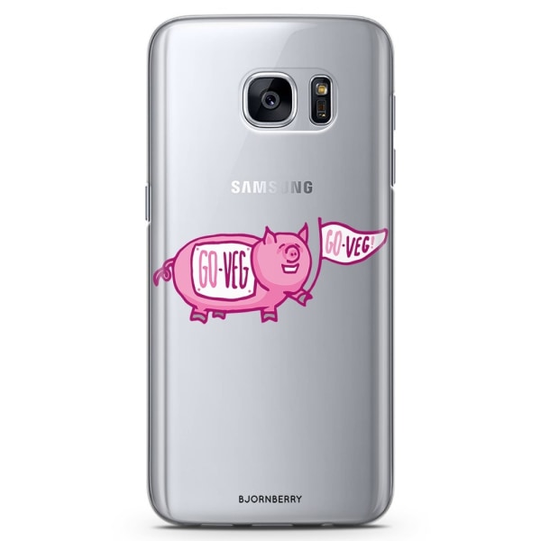 Bjornberry Samsung Galaxy S7 Edge TPU Skal -Rosa Gris