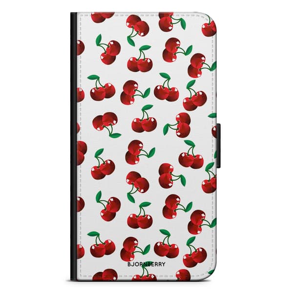 Bjornberry Plånboksfodral Google Pixel 5 - Körsbär