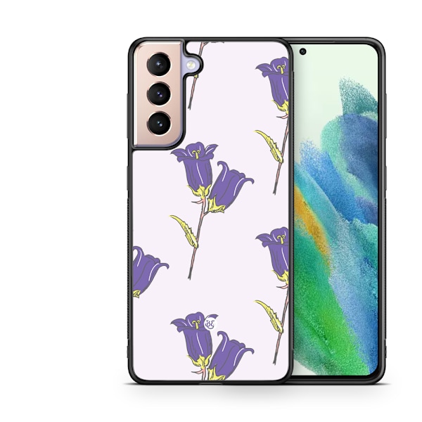 Bjornberry Skal Samsung Galaxy S21 FE 5G - Vilda Lila Blommor
