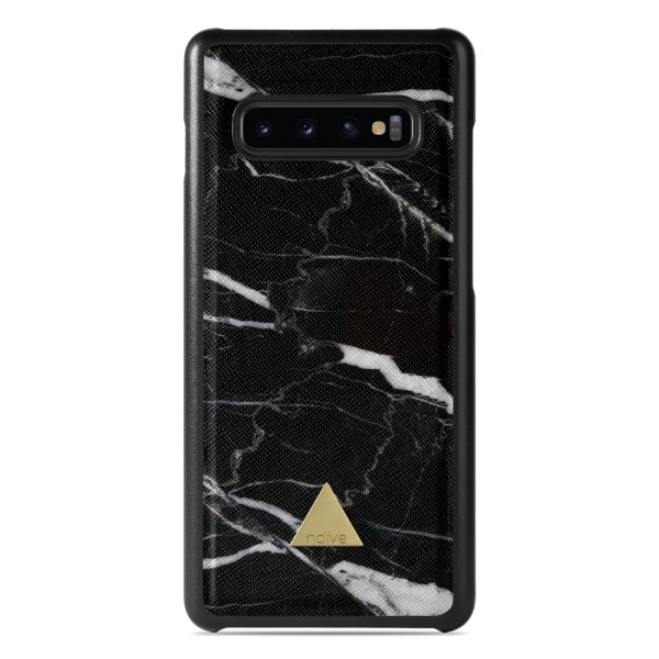 Naive Samsung Galaxy S10 Skal - Black Marble