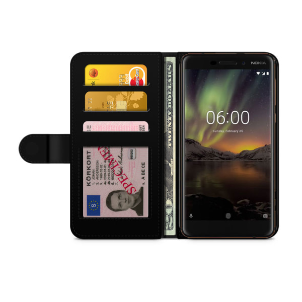 Bjornberry Plånboksfodral Nokia 6.1 - Flamingos