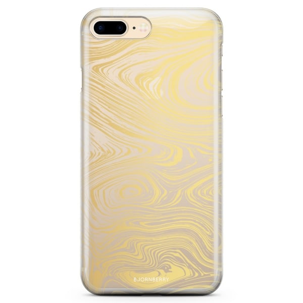 Bjornberry iPhone 7 Plus TPU Skal - Guld Marmor