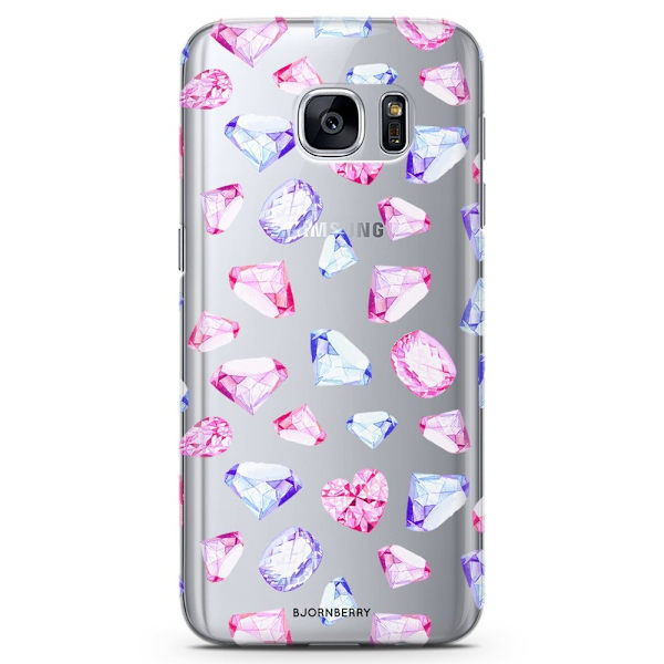 Bjornberry Samsung Galaxy S6 Edge TPU Skal -Diamanter